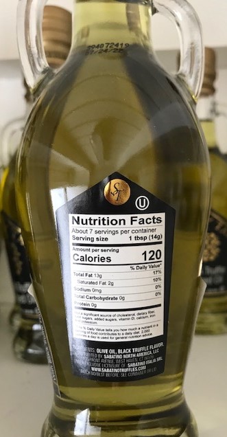 Huile truffe Noire sabatino bouteille de 250ml piece
